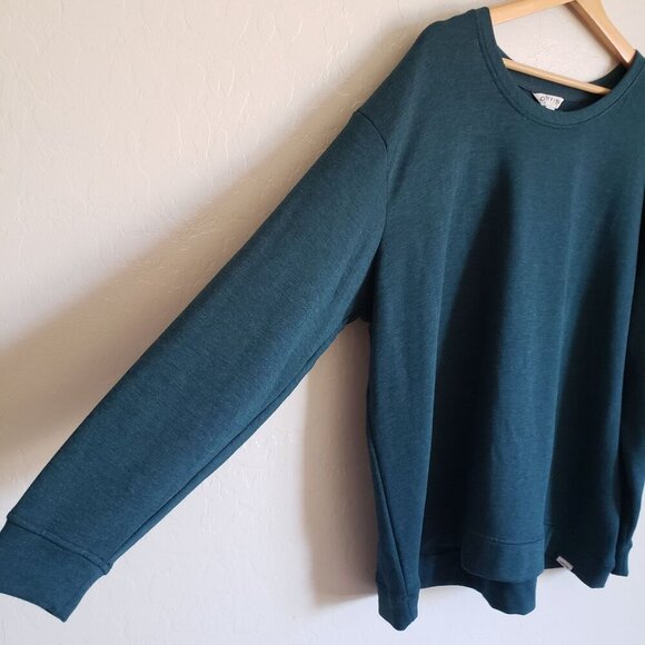 Orvis Cozy Pullover Crewneck Soft Fleece Lined Sweater Teal Size XXL Relaxed Fit - Picture 6 of 10